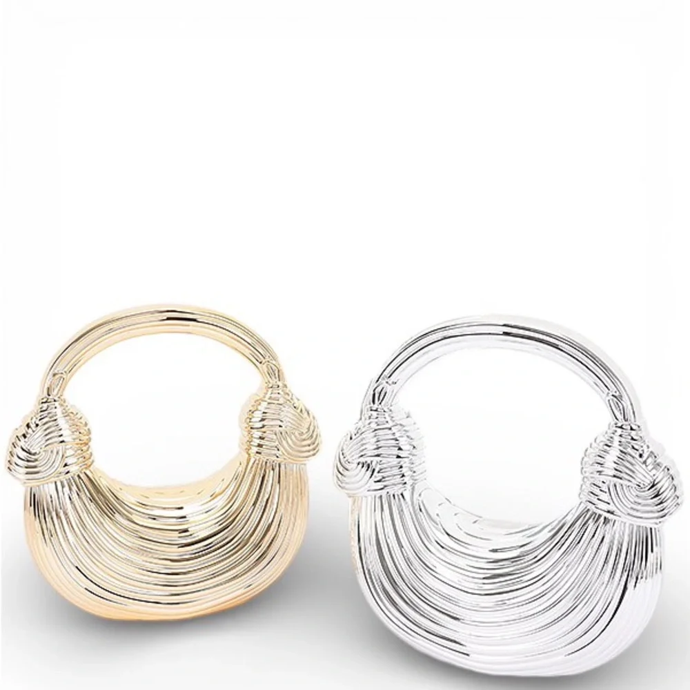 Gold & Silver Metal Clutch Bag
